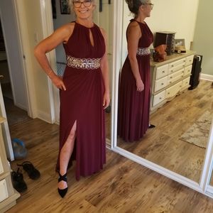 Mother of the Bride dress, maroon, size 8